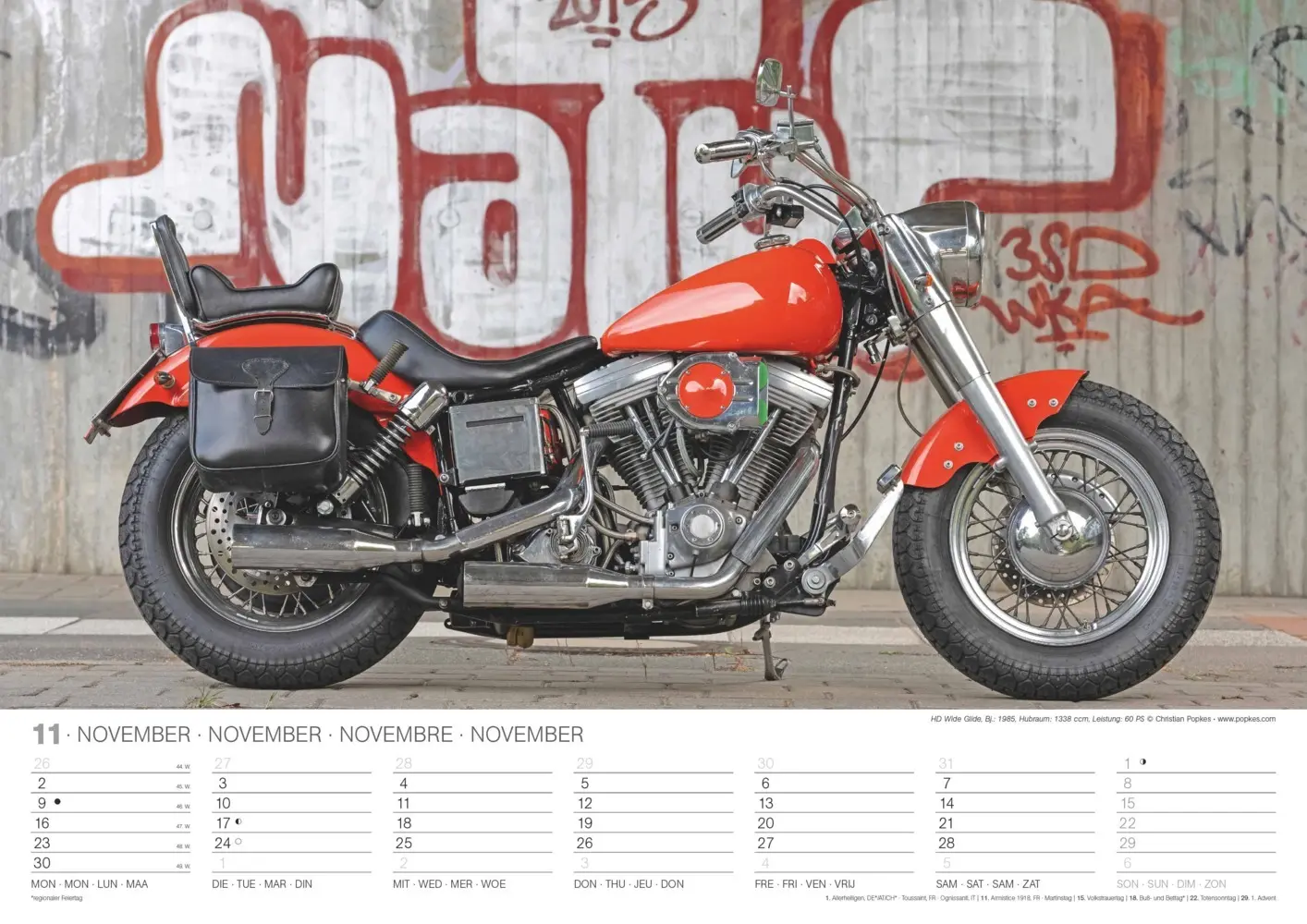 Bild: 4069095006744 | N Neumann - Harleys 2026 - Wandkalender A3 (42x30 cm) mit 12...