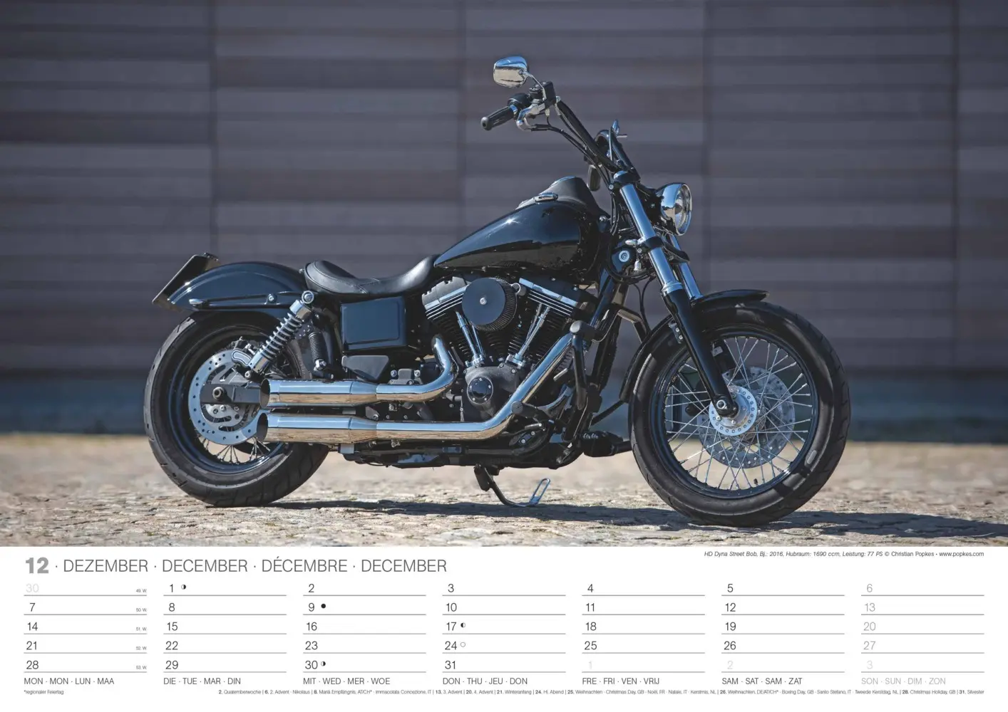 Bild: 4069095006744 | N Neumann - Harleys 2026 - Wandkalender A3 (42x30 cm) mit 12...