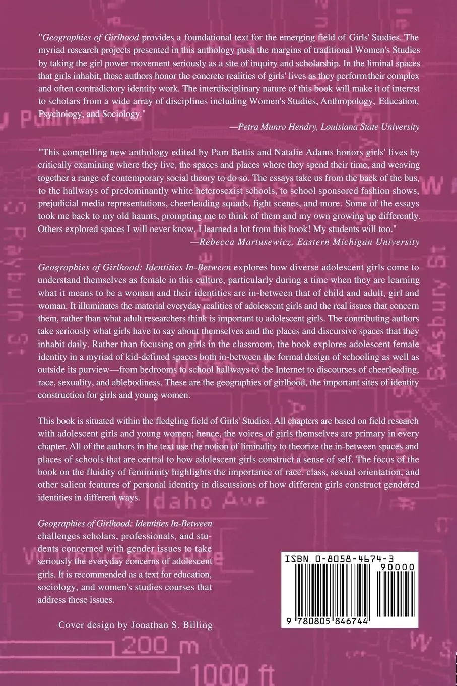Rückseite: 9780805846744 | Geographies of Girlhood | Identities In-between | Bettis (u. a.)