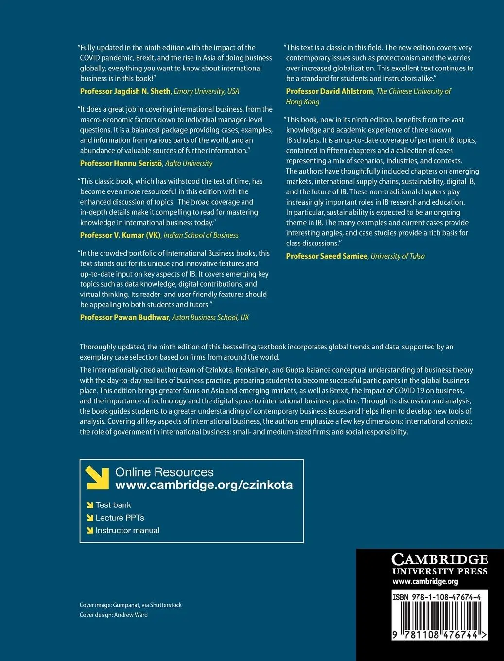 Rückseite: 9781108476744 | International Business | Michael R. Czinkota (u. a.) | Buch | Englisch