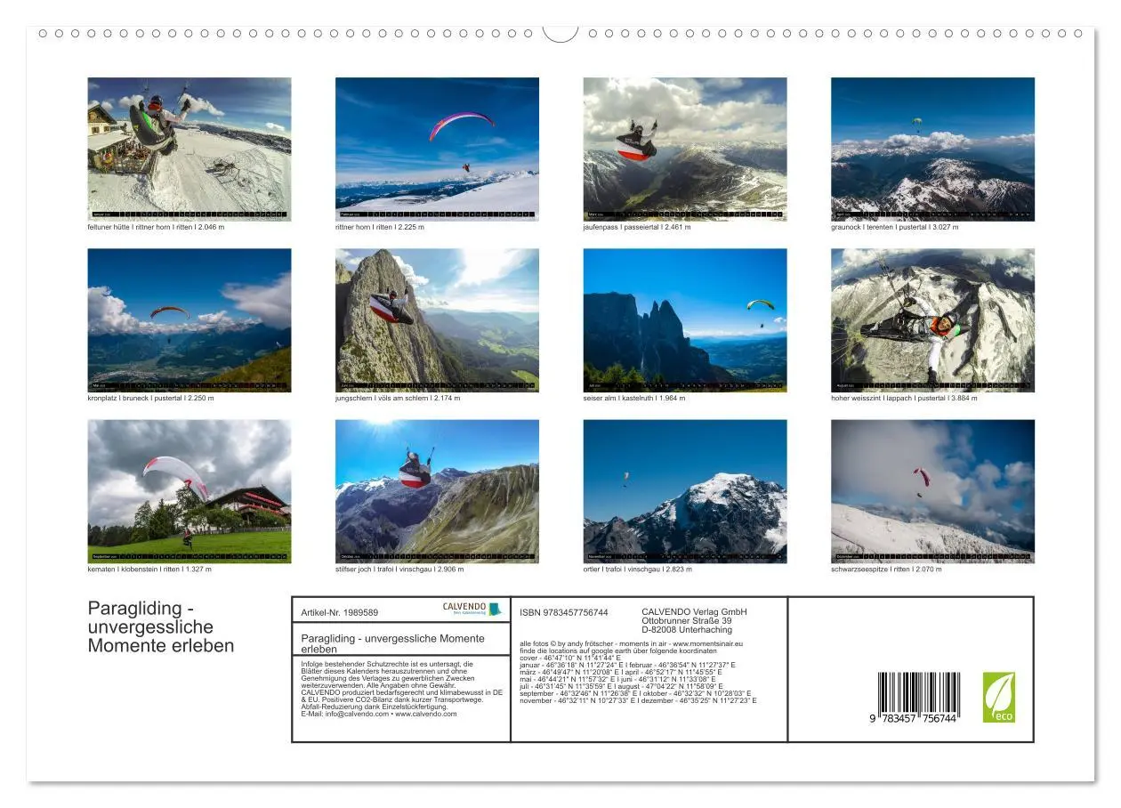 Bild: 9783457756744 | Paragliding - unvergessliche Momente erleben (hochwertiger Premium...