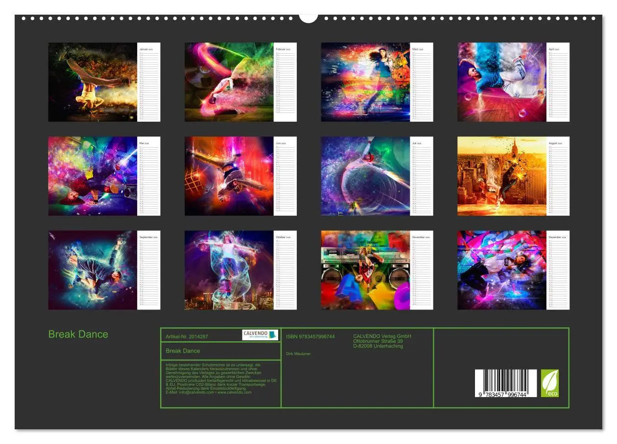 Bild: 9783457996744 | Break Dance (hochwertiger Premium Wandkalender 2026 DIN A2 quer),...