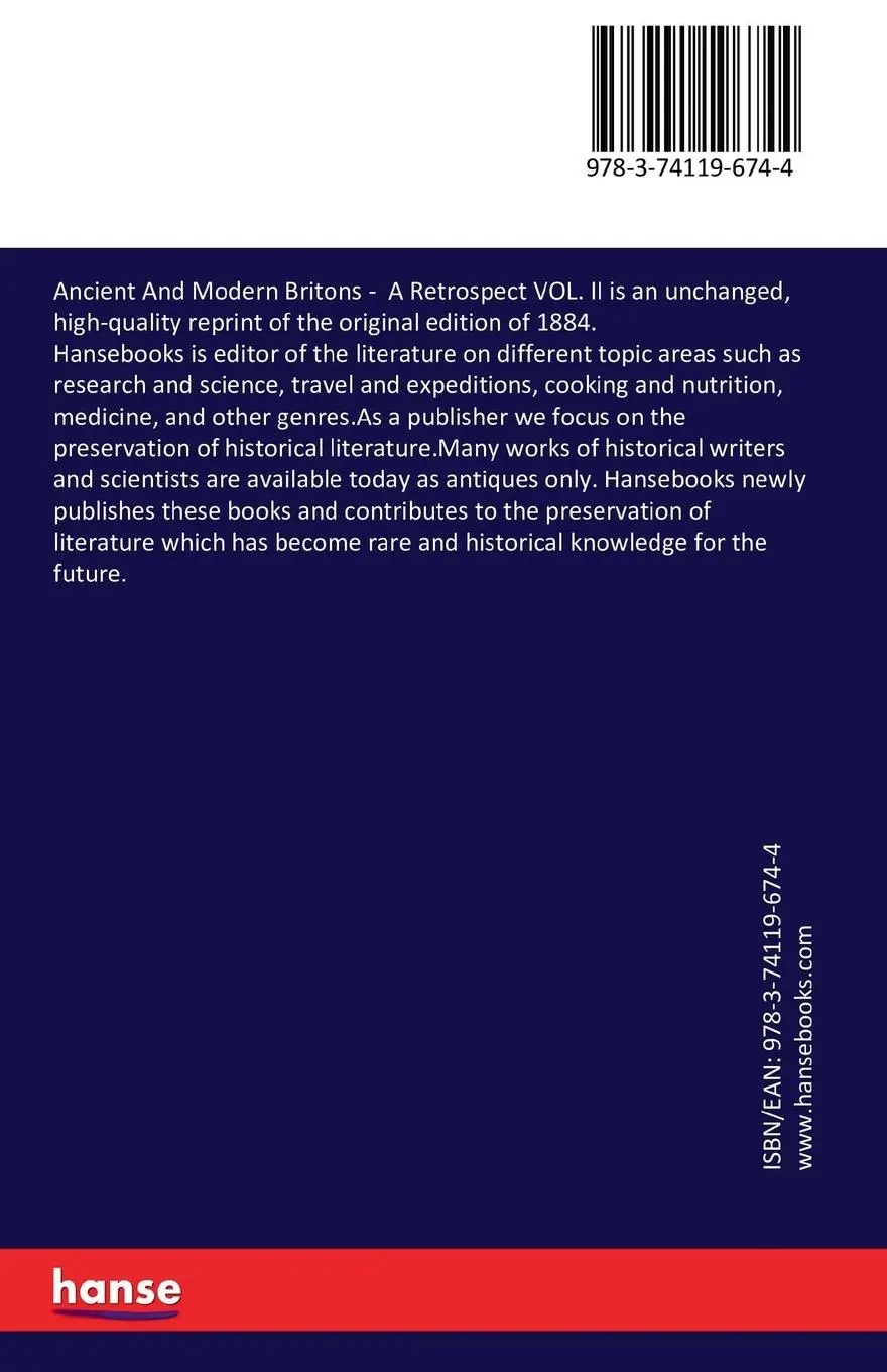 Rückseite: 9783741196744 | Ancient And Modern Britons | A Retrospect VOL. II | Paul | Taschenbuch