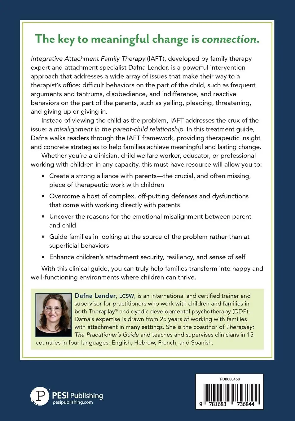 Rückseite: 9781683736844 | Integrative Attachment Family Therapy | Dafna Lender | Taschenbuch