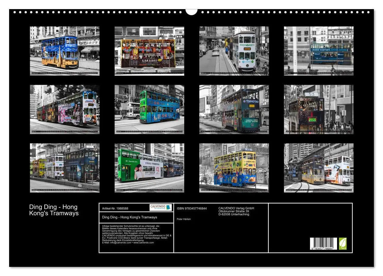 Bild: 9783457746844 | Ding Ding - Hong Kong's Tramways (Wandkalender 2026 DIN A2 quer),...