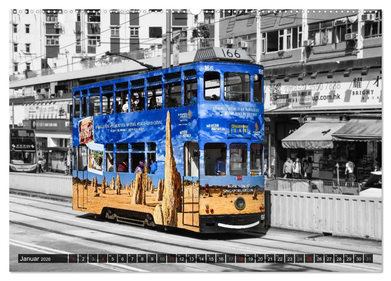 Bild: 9783457746844 | Ding Ding - Hong Kong's Tramways (Wandkalender 2026 DIN A2 quer),...