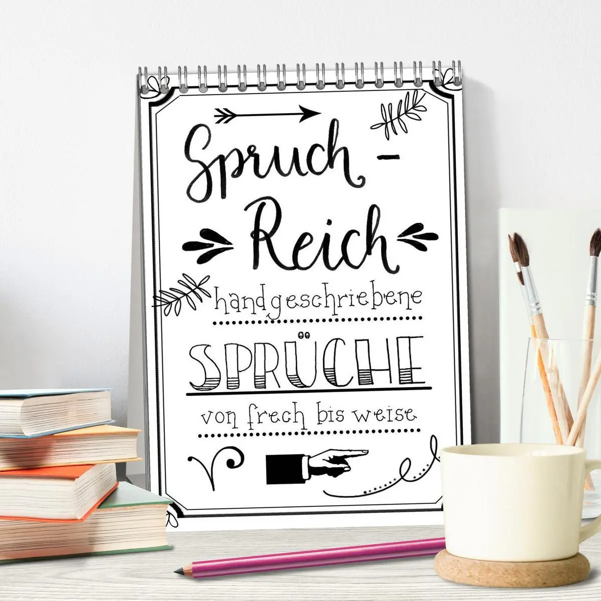 Bild: 9783516386844 | Spruch-Reich-handgeschriebene Sprüche von frech bis weise...