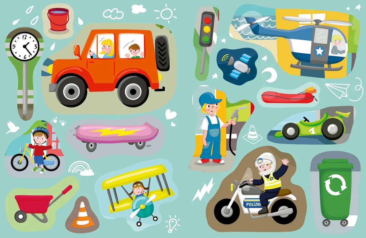 Bild: 9783788646844 | Mein kleines Sticker-Malbuch. Fahrzeuge | Alberta Kiel | Broschüre