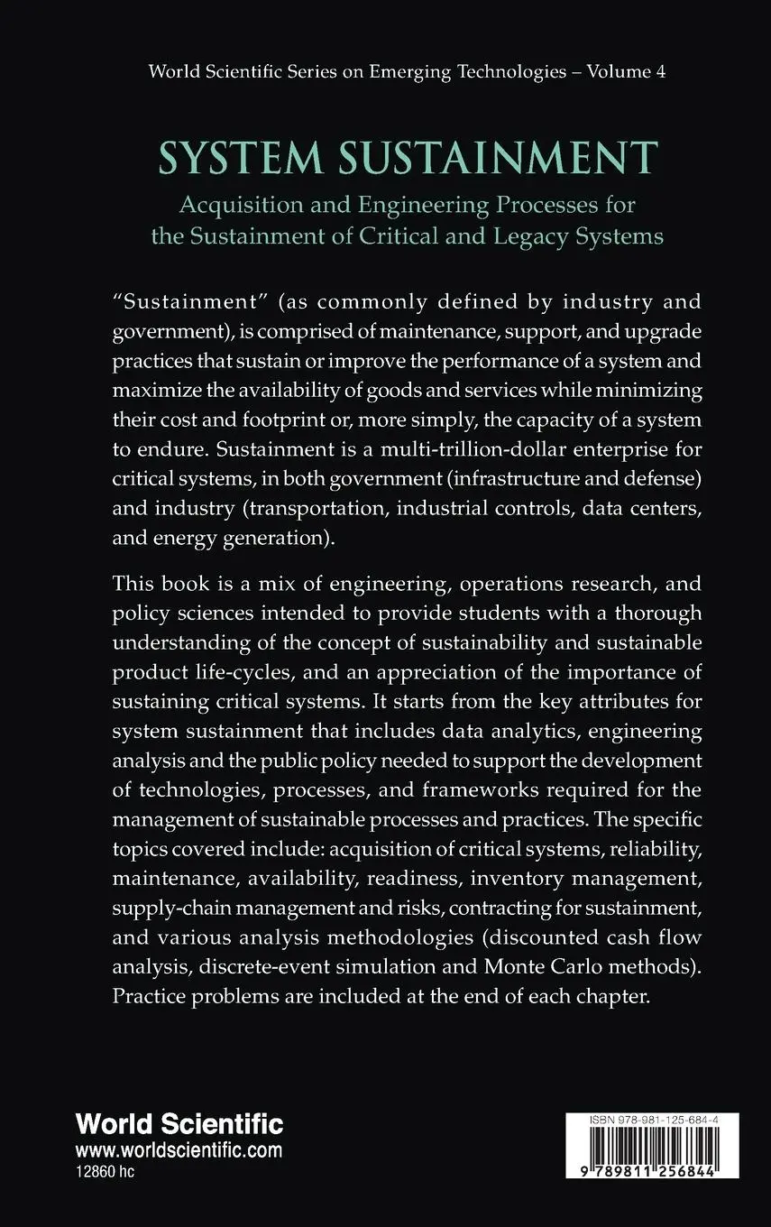 Rückseite: 9789811256844 | SYSTEM SUSTAINMENT | Peter Sandborn &amp; William Lucyshyn | Buch | 2022