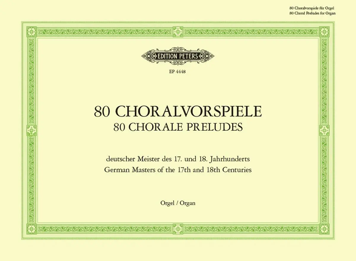 Cover: 9790014026844 | 80 Choralvorspiele deutscher Meister des 17. u. 18. Jahrhunderts
