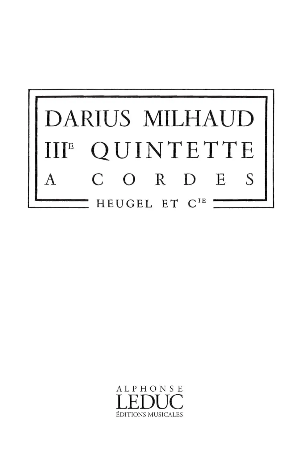 Quintette A Strings N03