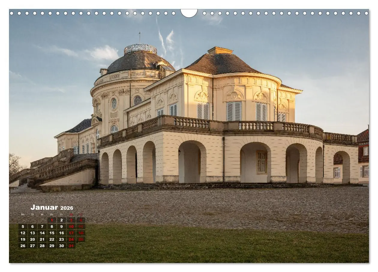 Bild: 9783457286944 | Schloss Solitude bei Tag und bei Nacht (Wandkalender 2026 DIN A3...