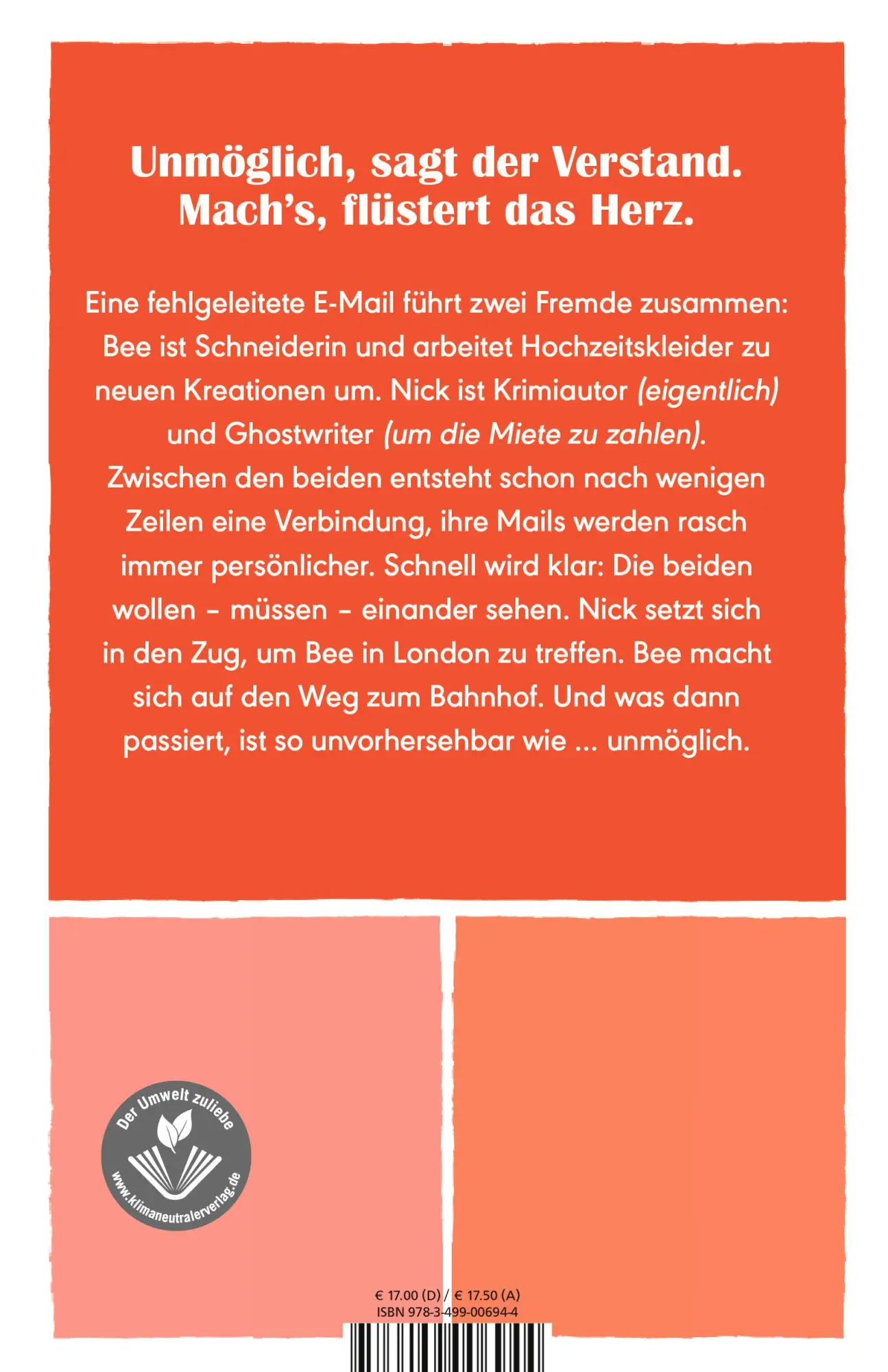 Rückseite: 9783499006944 | Ist es Liebe? Nein - es ist ... Unmöglich | Sarah Lotz | Taschenbuch