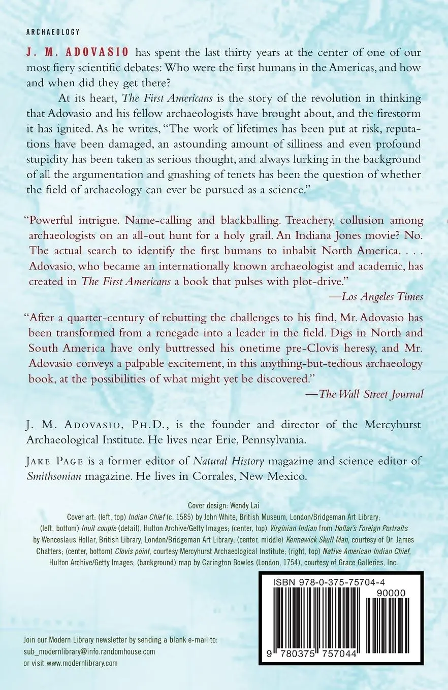 Rückseite: 9780375757044 | The First Americans | In Pursuit of Archaeology's Greatest Mystery