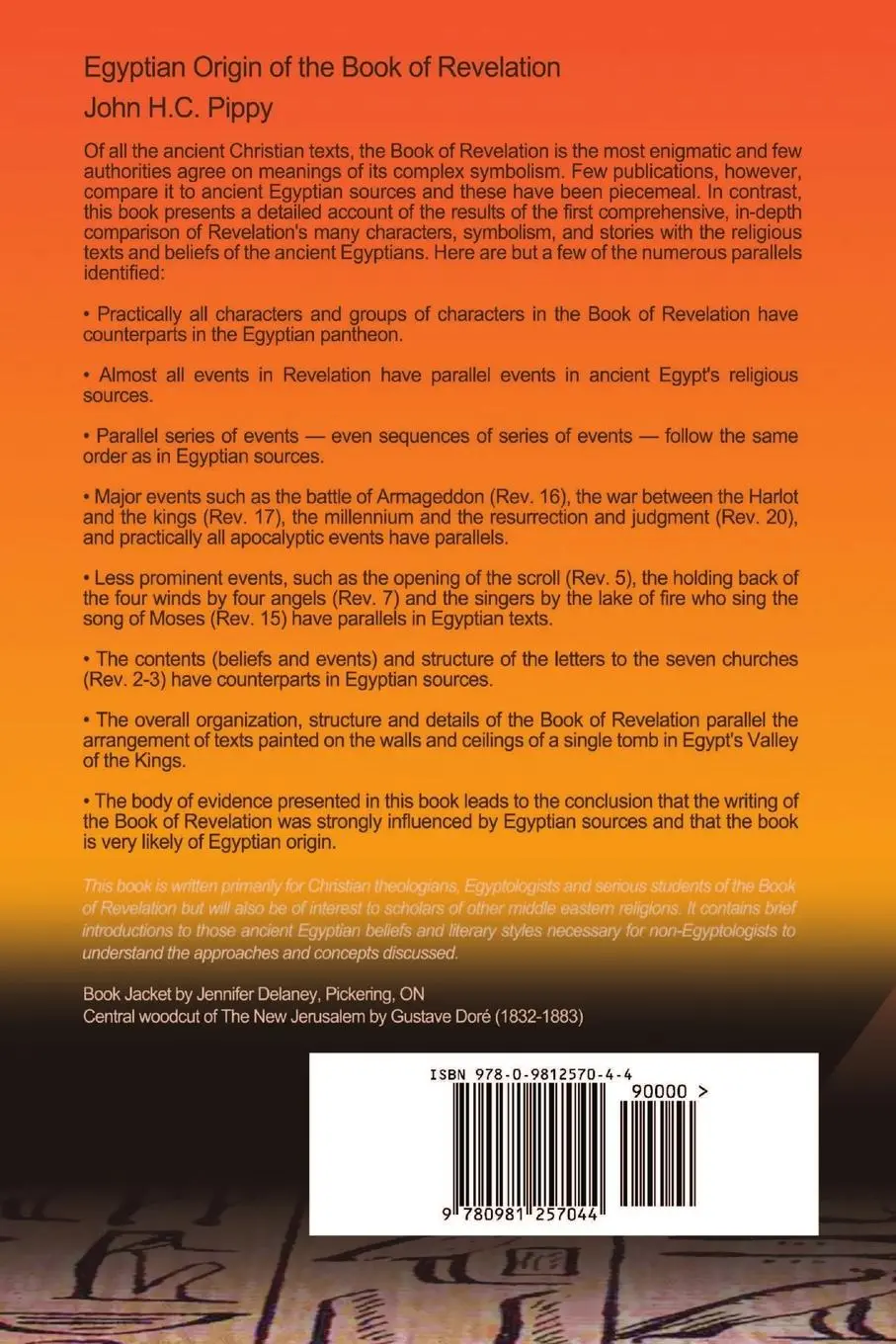 Rückseite: 9780981257044 | Egyptian Origen of the Book of Revelation | John H. C. Pippy | Buch