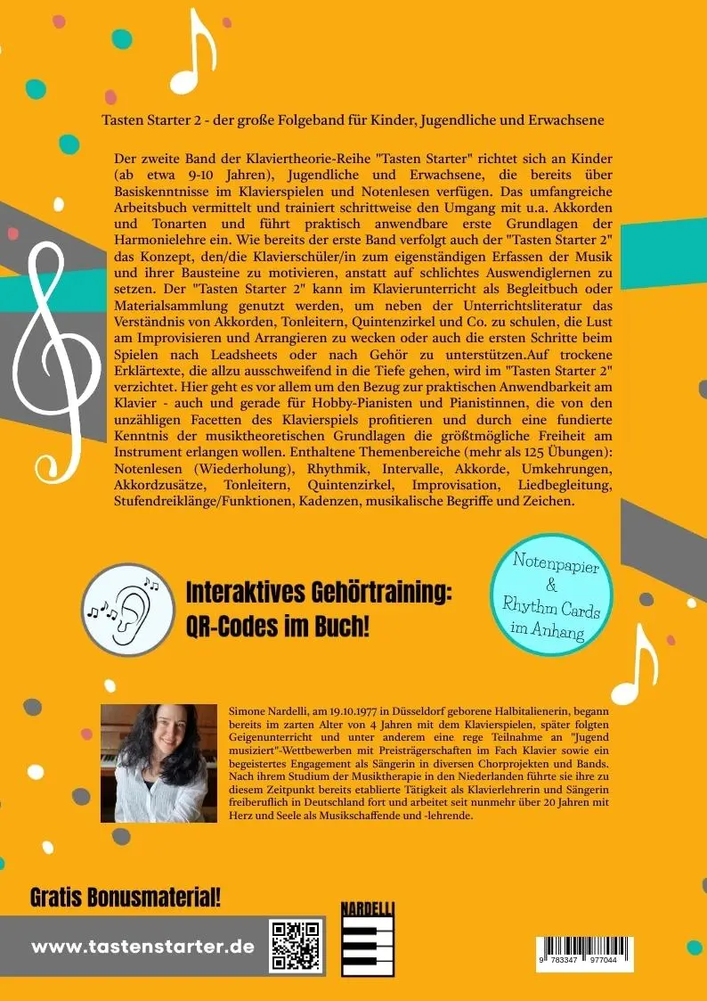 Rückseite: 9783347977044 | Tasten Starter Band 2 - der Allrounder für den Klavierunterricht...