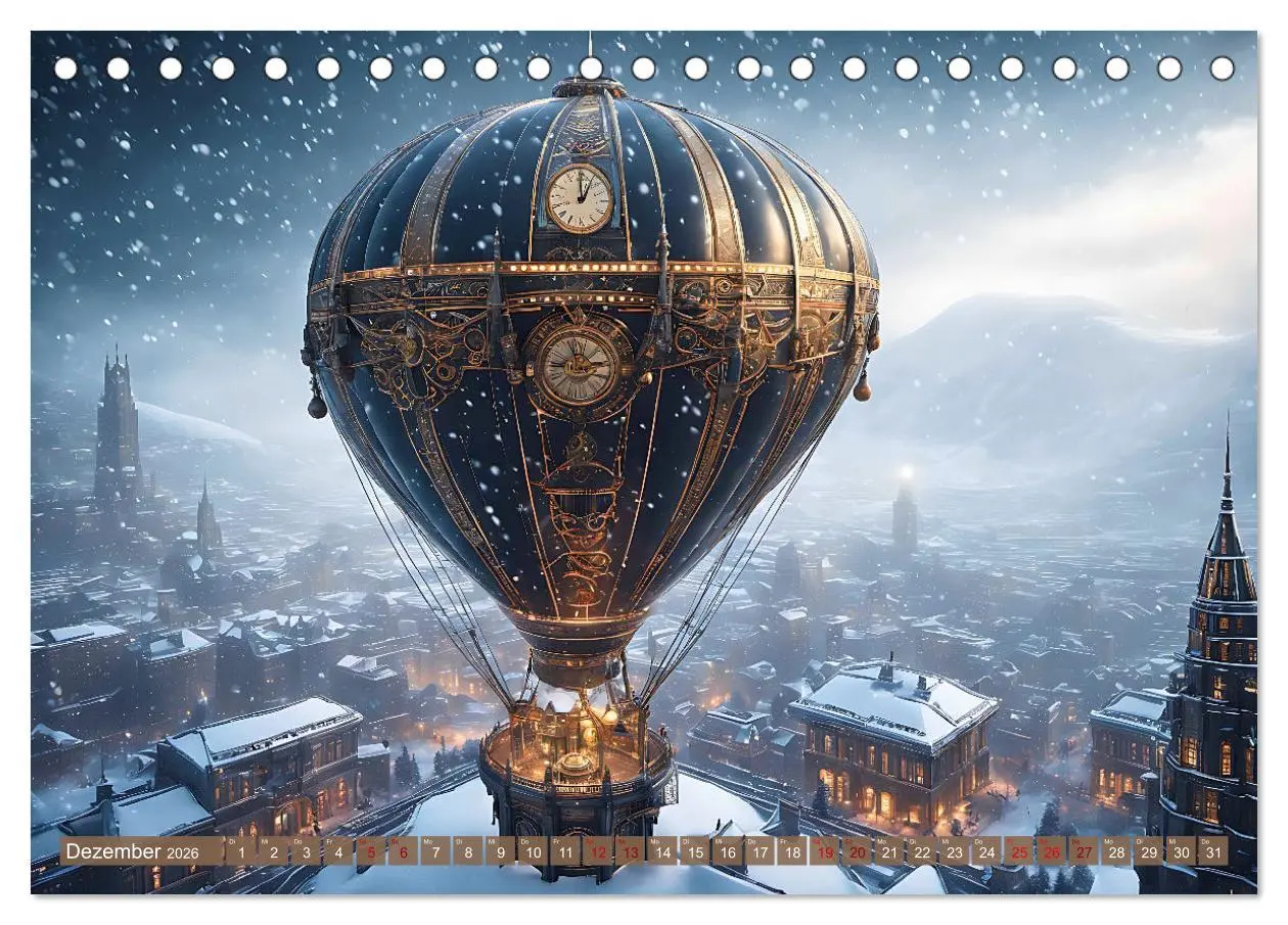 Bild: 9783457487044 | Steampunk Maschinenwelt (Tischkalender 2026 DIN A5 quer), CALVENDO...