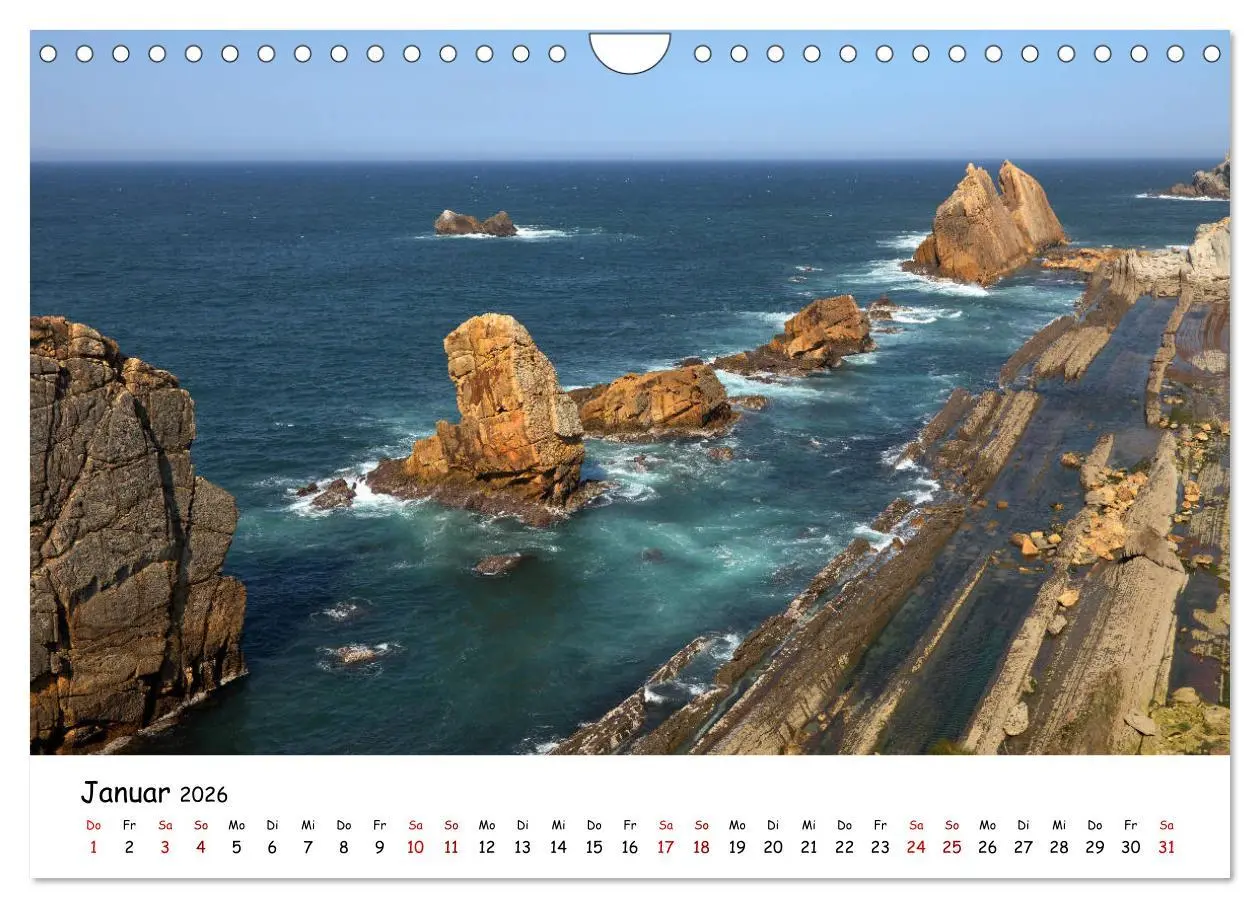 Bild: 9783457867044 | Nordspanien (Wandkalender 2026 DIN A4 quer), CALVENDO Monatskalender