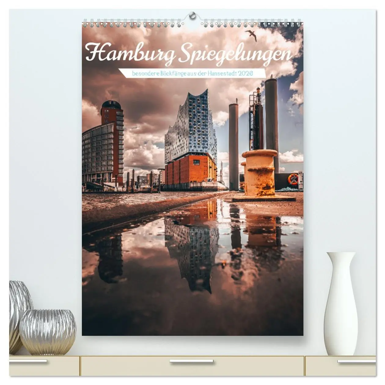 Cover: 9783516337044 | Hamburg Spiegelungen 2026 (hochwertiger Premium Wandkalender 2026...