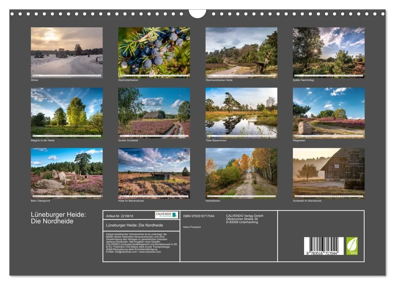 Bild: 9783516717044 | Lüneburger Heide: Die Nordheide (Wandkalender 2026 DIN A3 quer),...