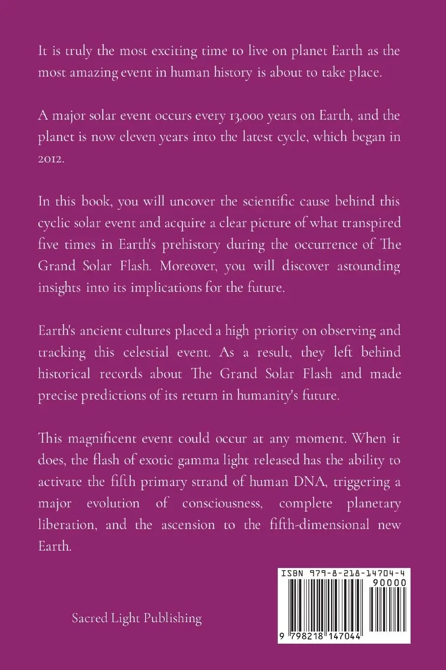 Rückseite: 9798218147044 | The Grand Solar Flash | The Event of a Lifetime | Michael Love | Buch