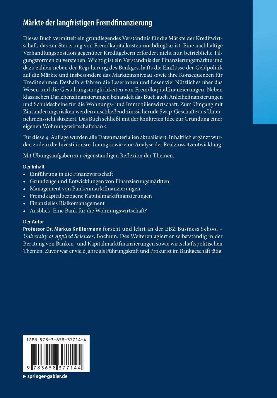 Rückseite: 9783658377144 | Märkte der langfristigen Fremdfinanzierung | Markus Knüfermann | Buch