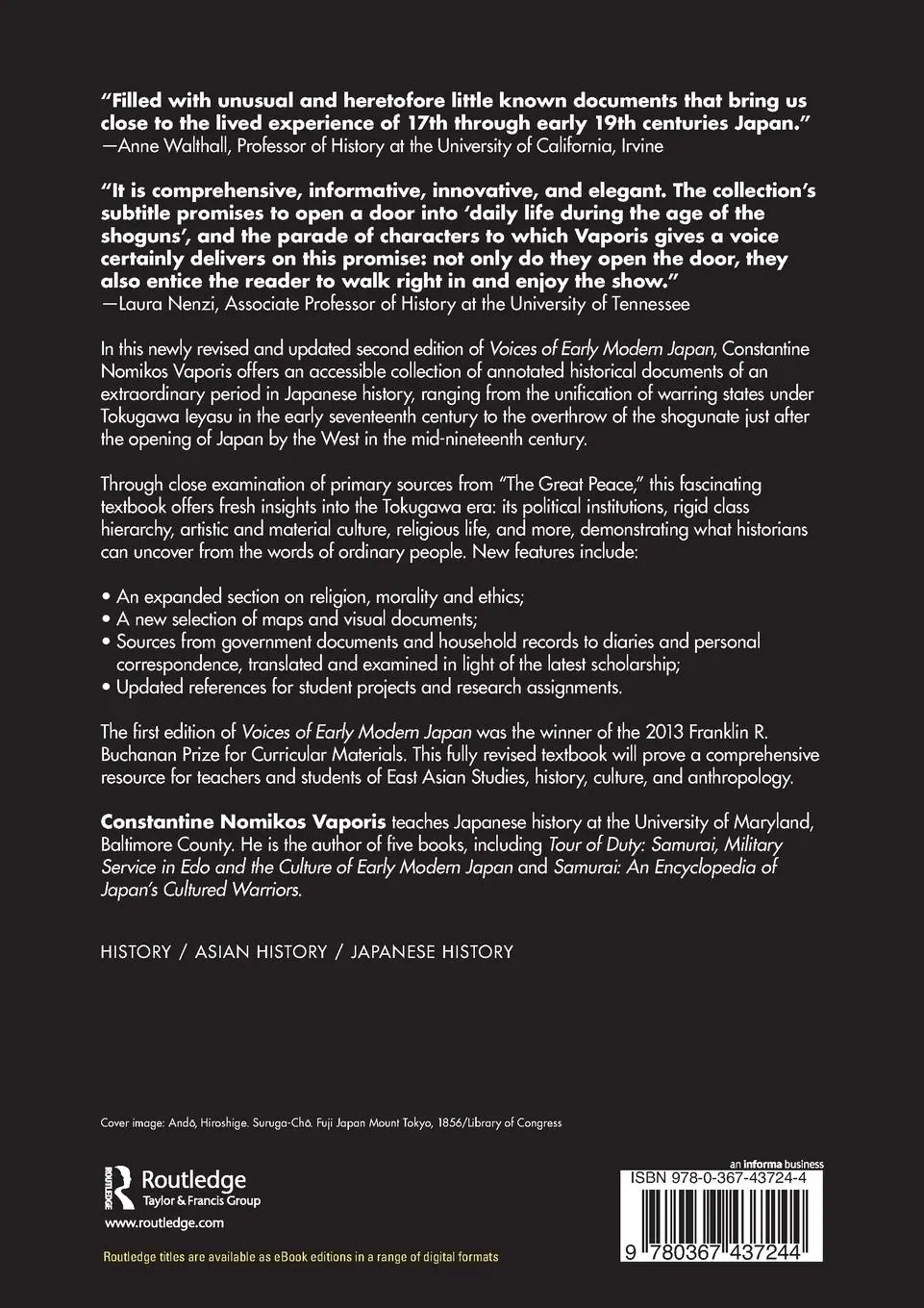 Rückseite: 9780367437244 | Voices of Early Modern Japan | Constantine Nomikos Vaporis | Buch