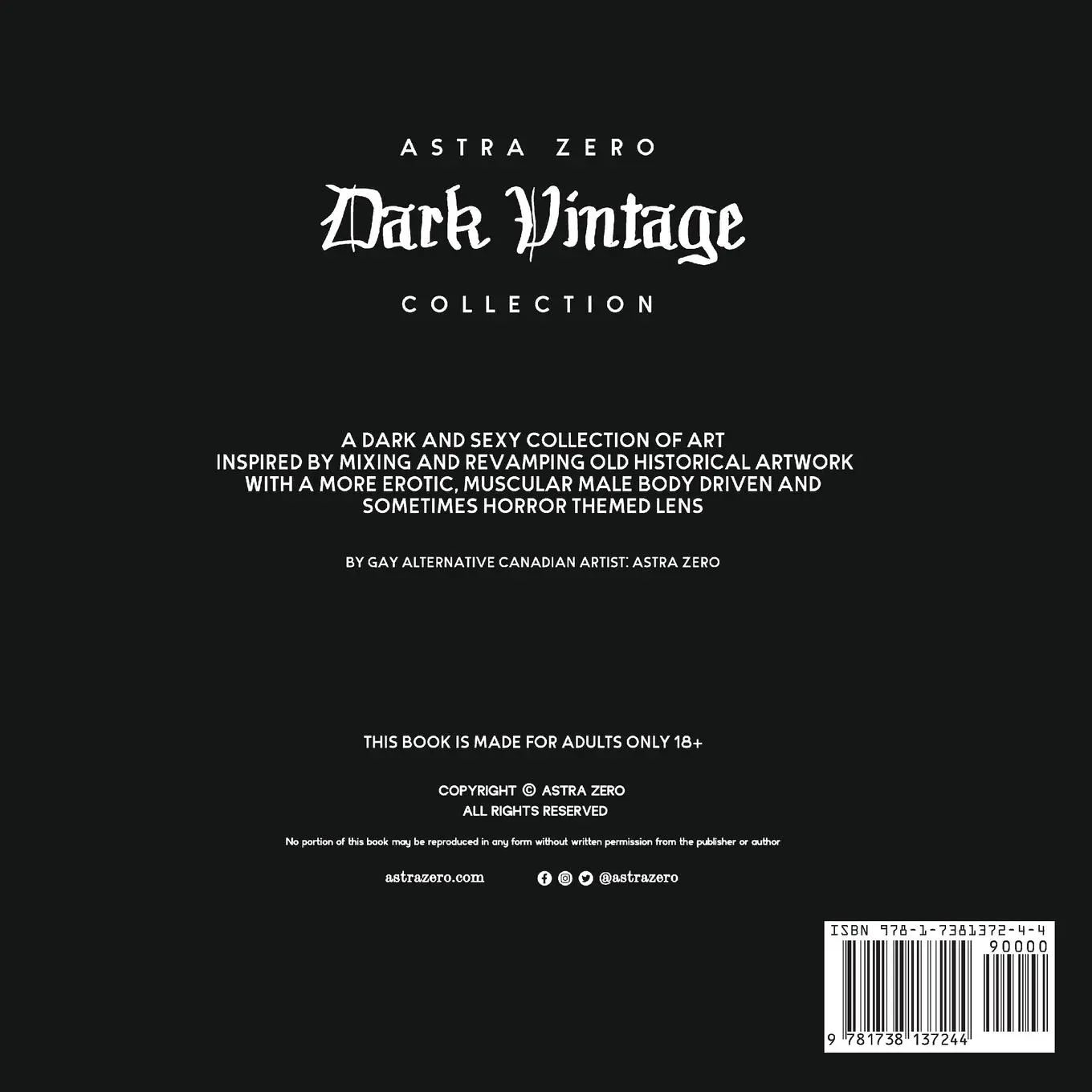 Rückseite: 9781738137244 | Astra Zero Dark Vintage Vol.1 - 8.5x8.5" | Economy Edition | Zero