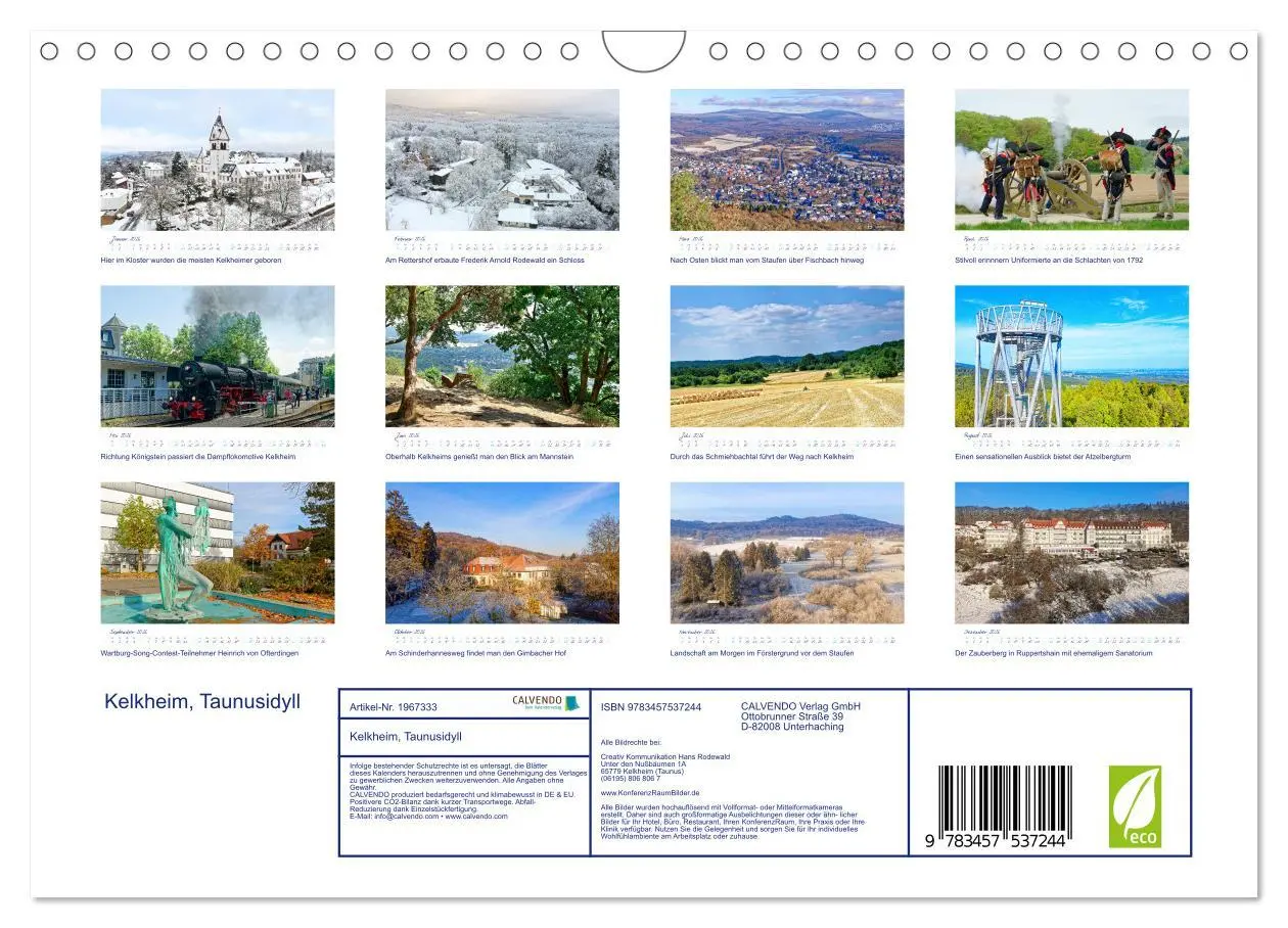 Bild: 9783457537244 | Kelkheim, Taunusidyll (Wandkalender 2026 DIN A4 quer), CALVENDO...