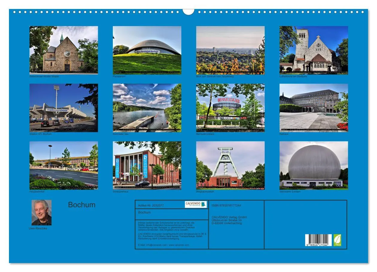 Bild: 9783516177244 | Bochum (Wandkalender 2026 DIN A2 quer), CALVENDO Monatskalender | 2026
