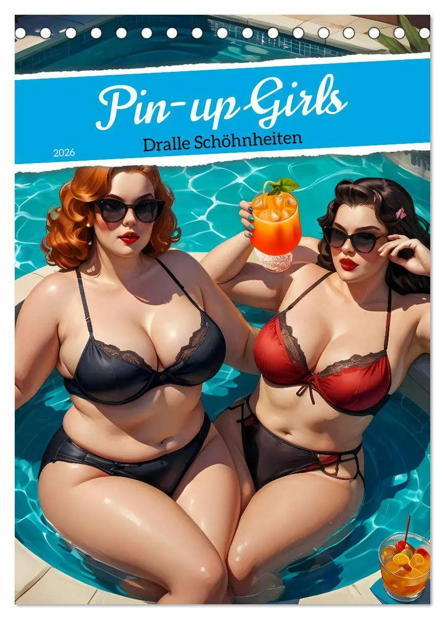 Cover: 9783516247244 | Pin-up Girls - Dralle Schönheiten (Tischkalender 2026 DIN A5 hoch),...