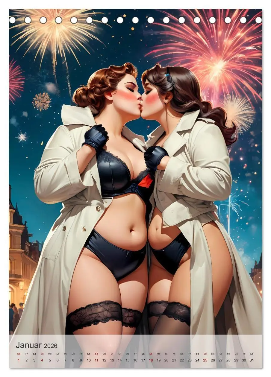 Bild: 9783516247244 | Pin-up Girls - Dralle Schönheiten (Tischkalender 2026 DIN A5 hoch),...