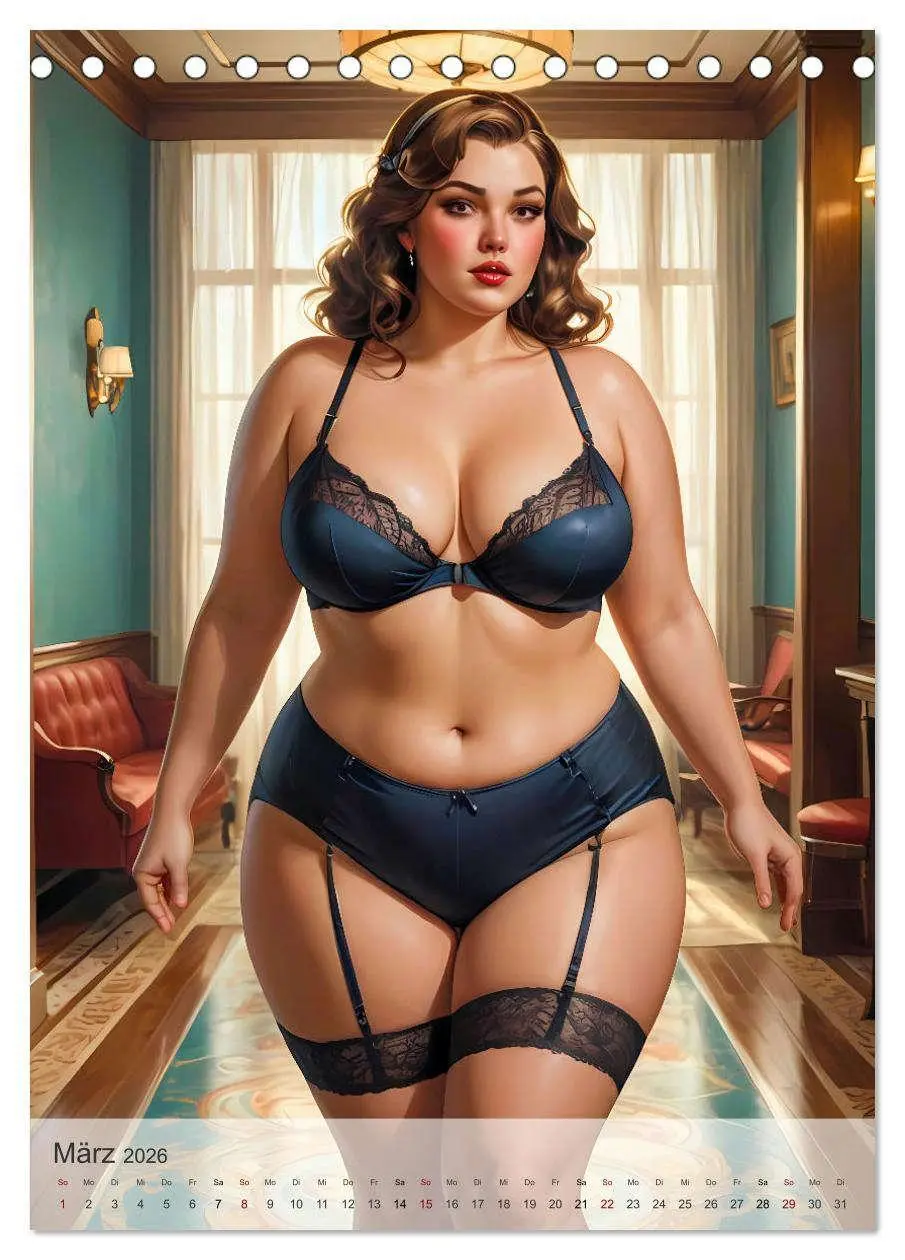 Bild: 9783516247244 | Pin-up Girls - Dralle Schönheiten (Tischkalender 2026 DIN A5 hoch),...