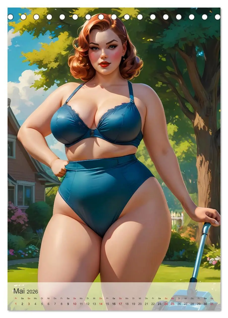 Bild: 9783516247244 | Pin-up Girls - Dralle Schönheiten (Tischkalender 2026 DIN A5 hoch),...