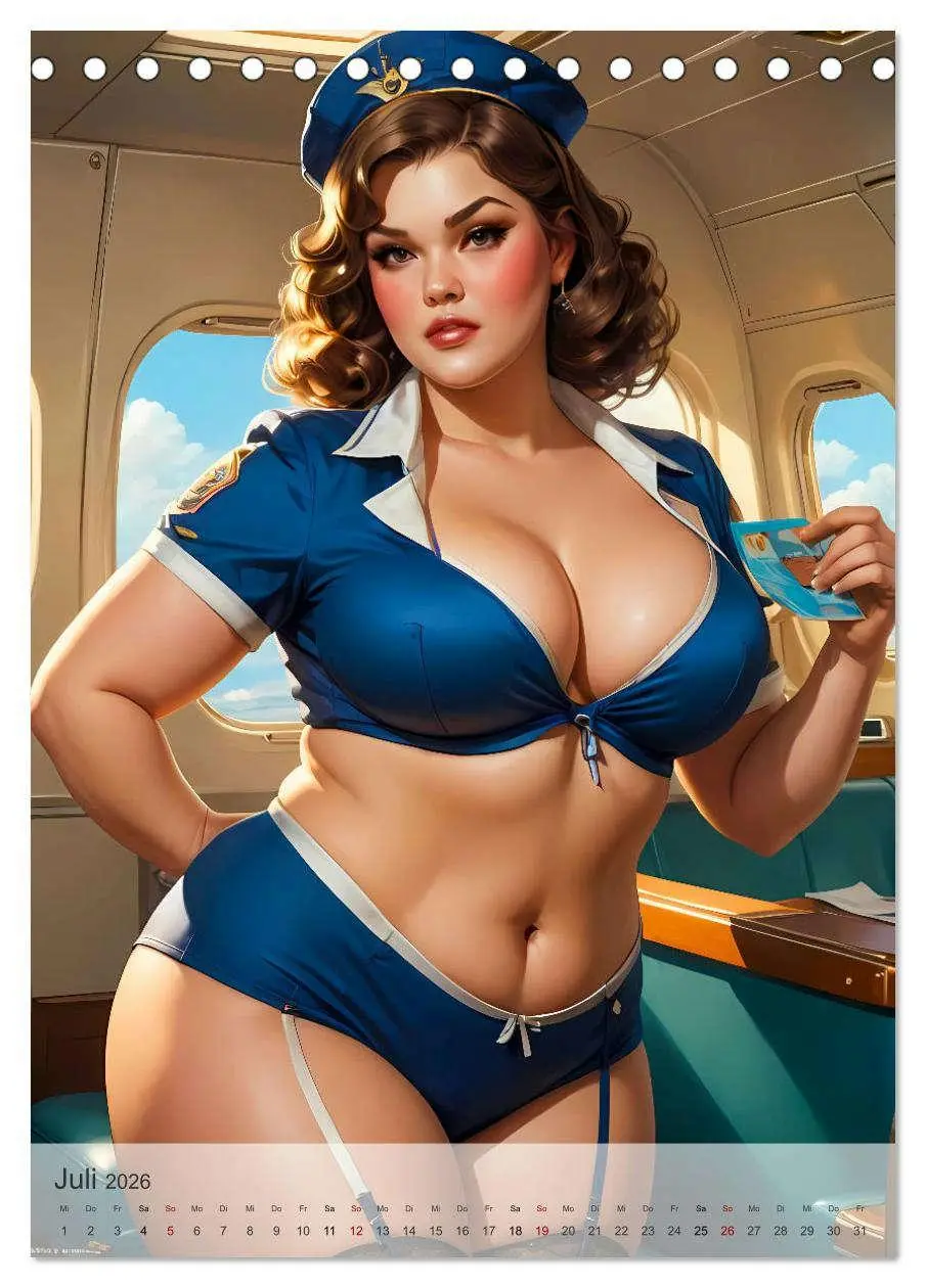 Bild: 9783516247244 | Pin-up Girls - Dralle Schönheiten (Tischkalender 2026 DIN A5 hoch),...