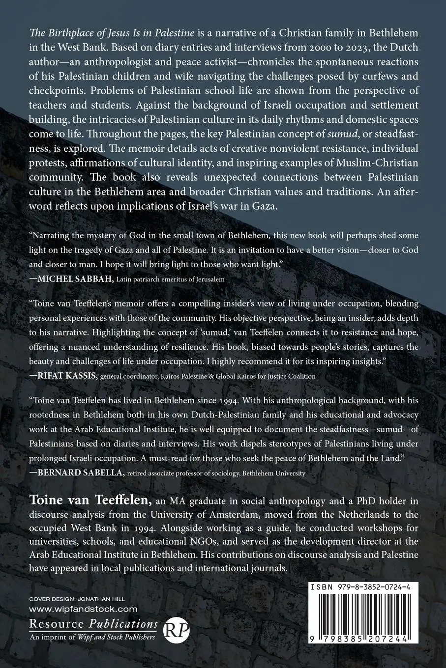 Rückseite: 9798385207244 | The Birthplace of Jesus Is in Palestine | A Memoir | Teeffelen | Buch