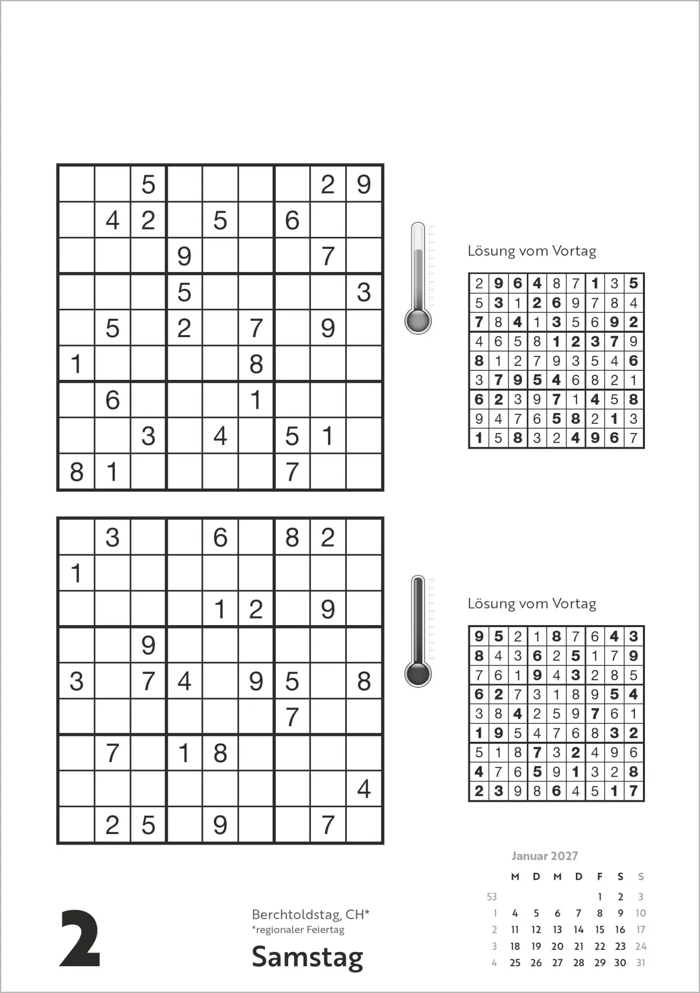 Bild: 4069095017344 | Das tägliche Sudoku 2027 | Kalender | 315 S. | Deutsch | 2027
