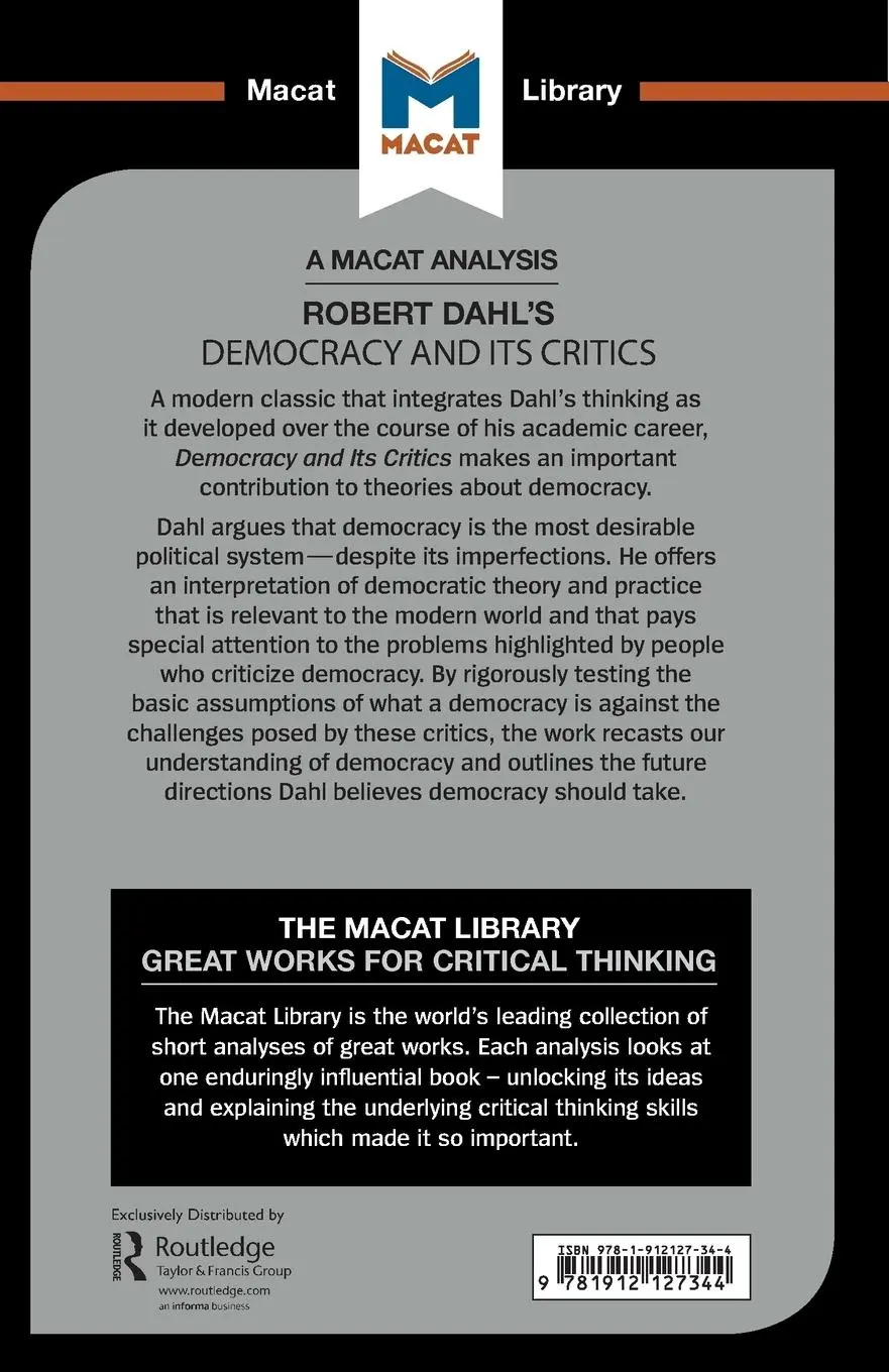 Rückseite: 9781912127344 | An Analysis of Robert A. Dahl's Democracy and its Critics | Buch