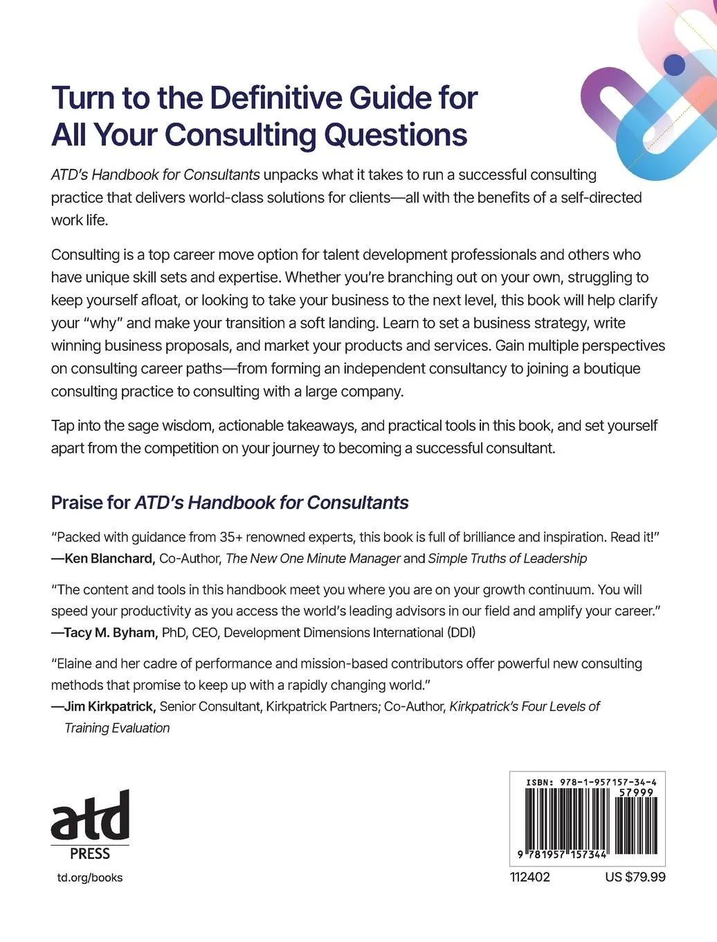 Rückseite: 9781957157344 | ATD's Handbook for Consultants | Elaine Biech | Taschenbuch | Englisch