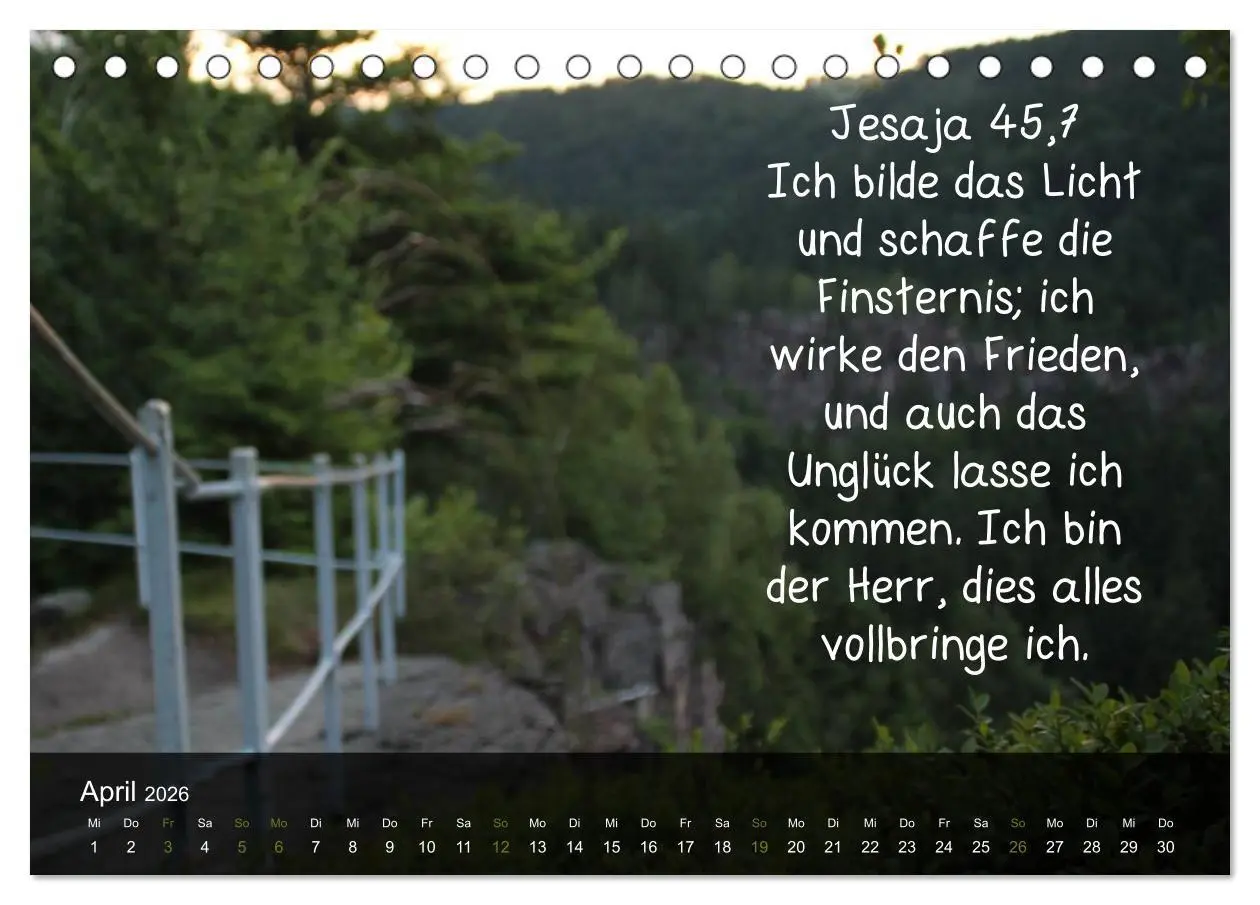 Bild: 9783516167344 | Schöpfung im Licht (Tischkalender 2026 DIN A5 quer), CALVENDO...