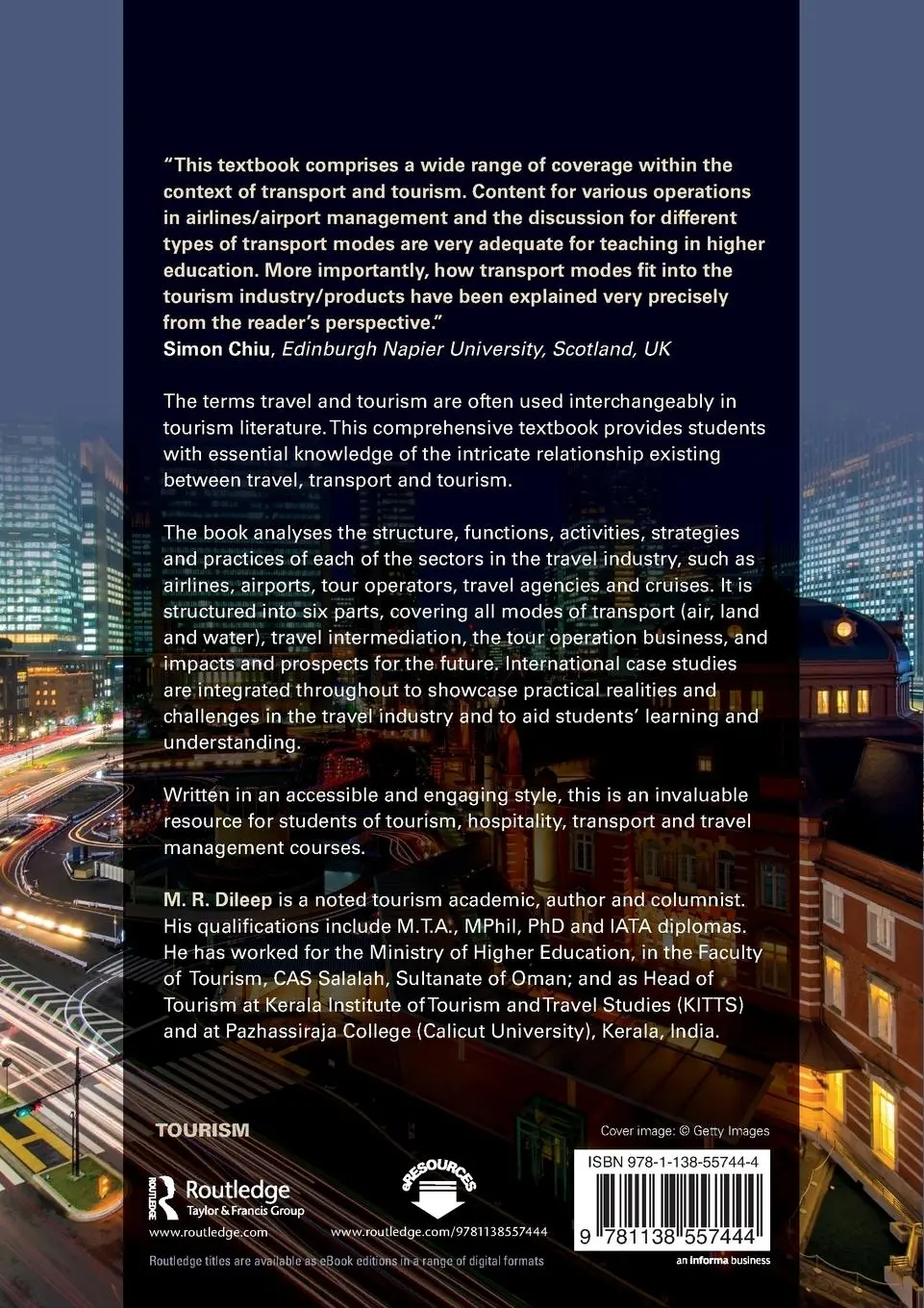 Rückseite: 9781138557444 | Tourism, Transport and Travel Management | M. R. Dileep | Taschenbuch