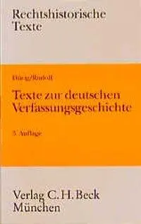 Cover: 9783406407444 | Texte zur deutschen Verfassungsgeschichte | Günter Dürig | Taschenbuch