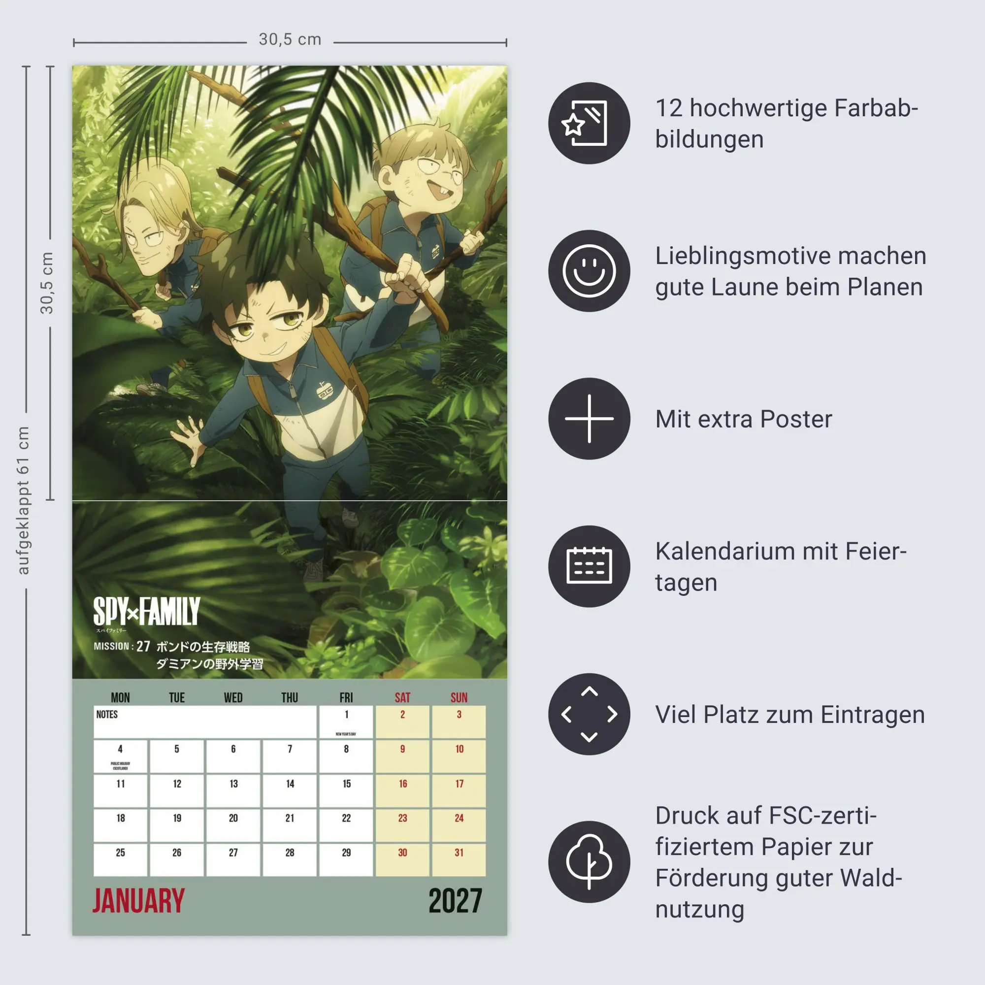 Bild: 9783840197444 | Spy x Family Broschurkalender 2027 | Kalender | 28 S. | Englisch
