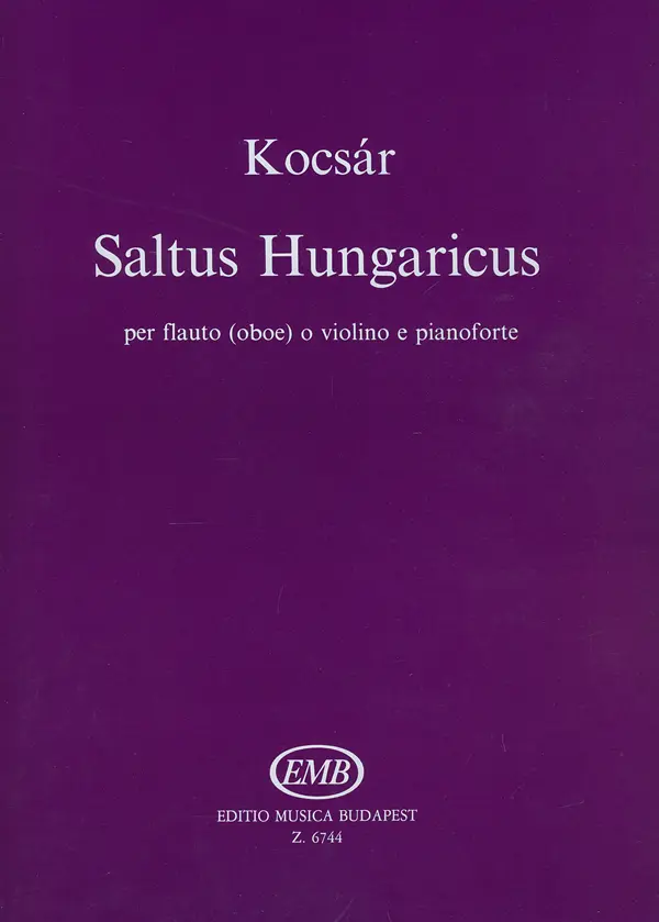 Cover: 9790080067444 | Saltus Hungaricus | Miklos Kocsar | Buch | Editio Musica Budapest