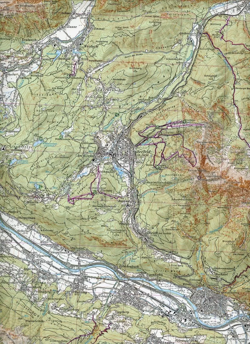 Bild: 9783928777544 | DAV Alpenvereinskarte 31/5 Innsbruck und Umgebung 1 : 50 000 Skirouten