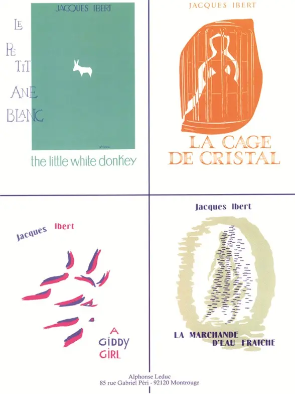 Cover: 9790046257544 | 4 pièces célèbres pour piano | extraites des Histoires... | Ibert