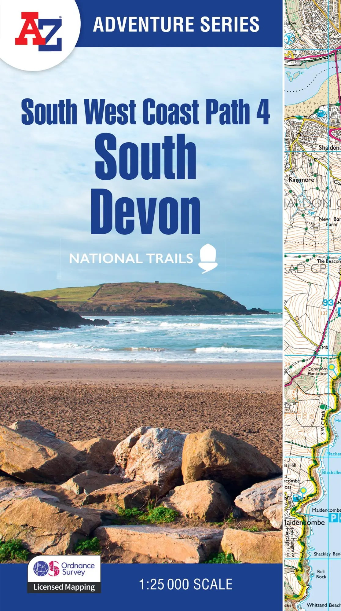 Cover: 9780008707644 | South West Coast Path - South Devon | With Ordnance Survey Mapping