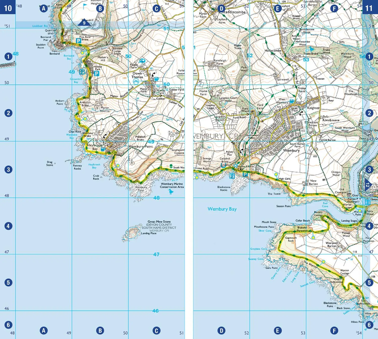 Bild: 9780008707644 | South West Coast Path - South Devon | With Ordnance Survey Mapping