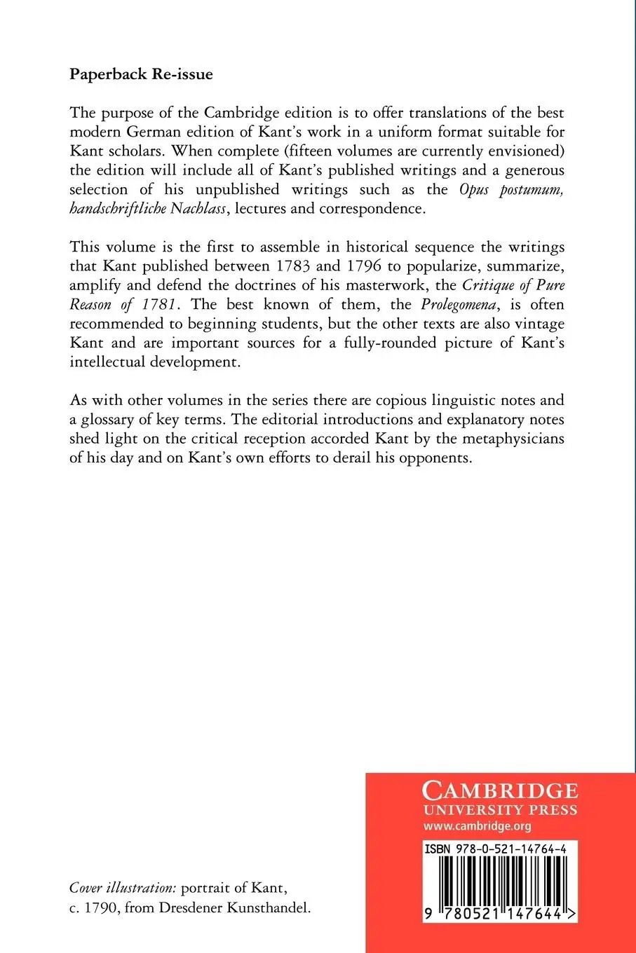 Rückseite: 9780521147644 | Theoretical Philosophy After 1781 | Immanuel Kant | Taschenbuch | 2010
