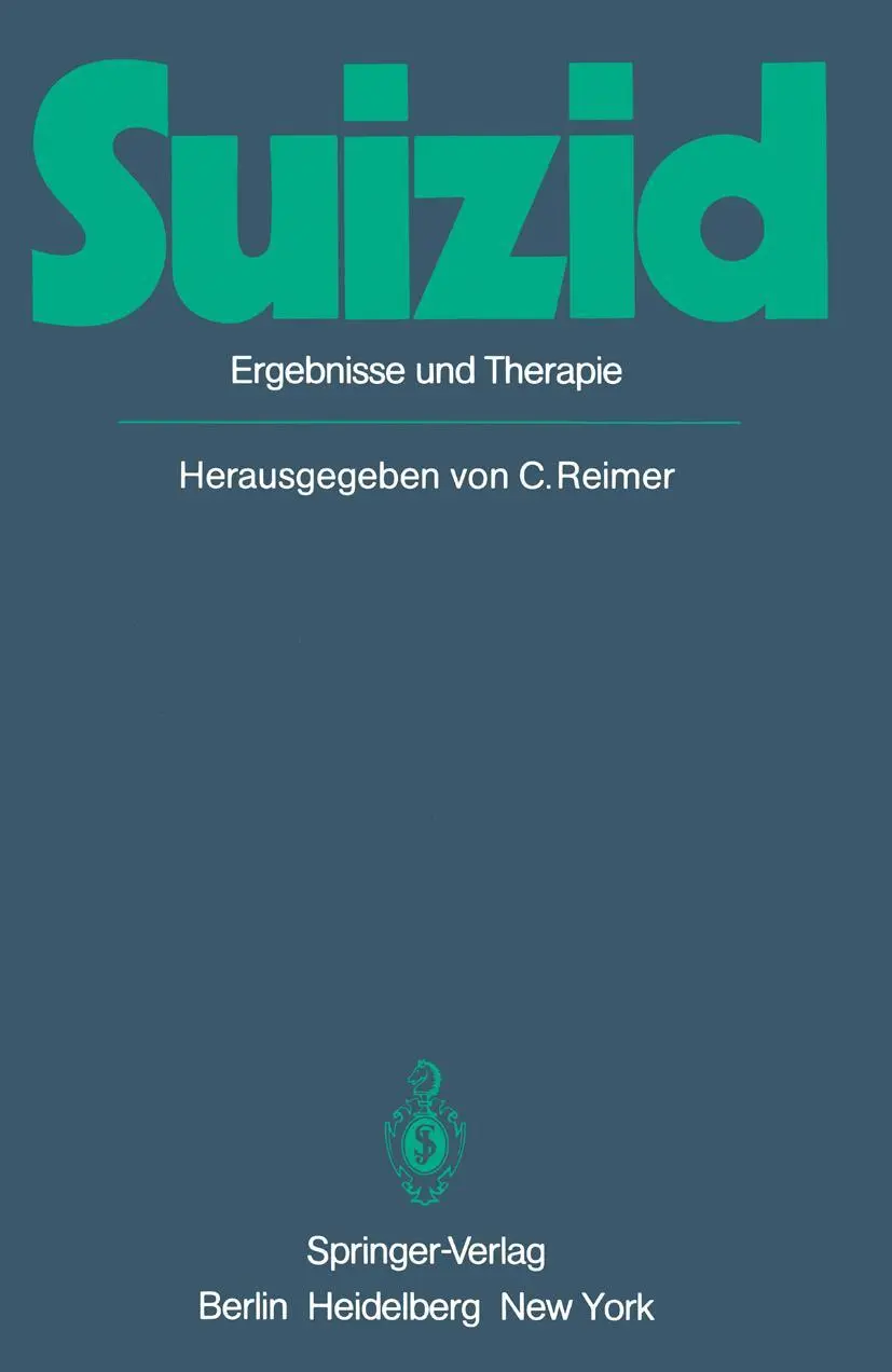 Cover: 9783540107644 | Suizid | Ergebnisse und Therapie | C. Reimer | Taschenbuch | xiv